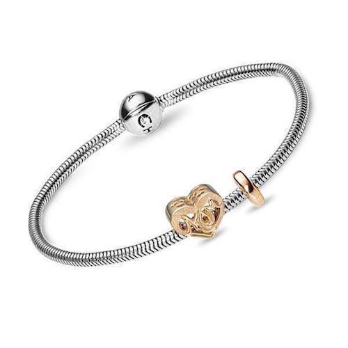 Image of Sølv Mors Dag armbånd med forgyldt charm fra Christina Watches